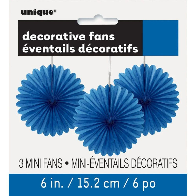 Dekofächer Uni 15cm/3 Stück | Royalblau