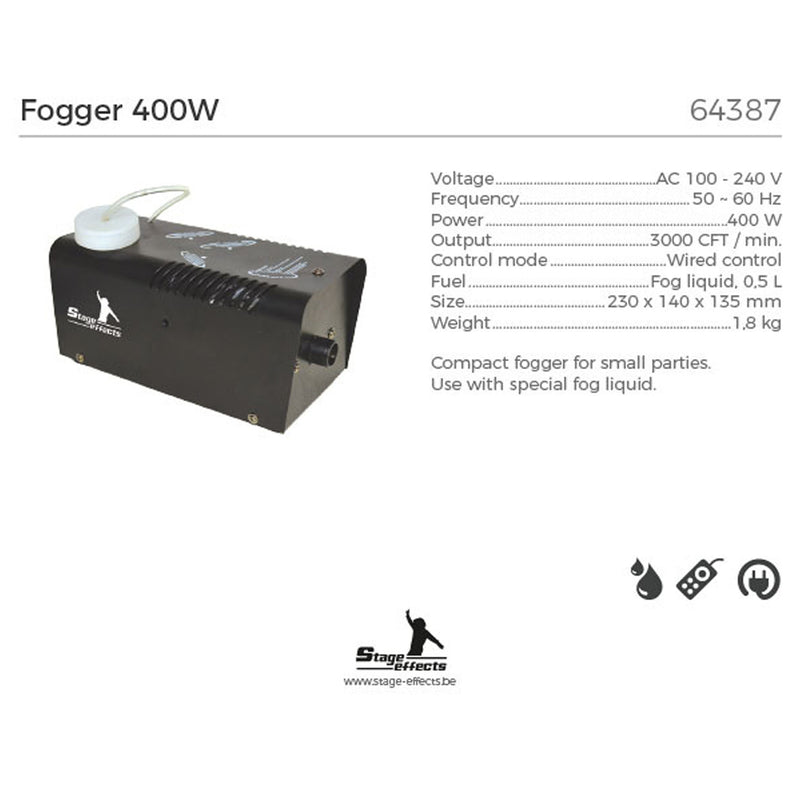 Nebelmaschine 400W - 46x20x8cm | Schwarz