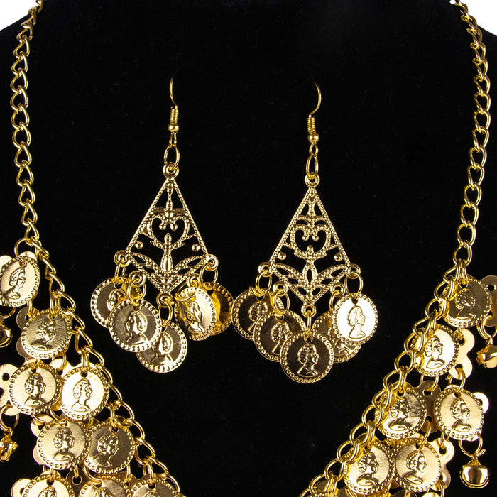 Halskette und Ohrringe mit Münzen 465306 | Gold