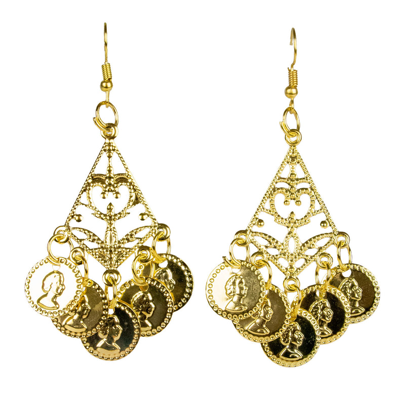 Halskette und Ohrringe mit Münzen 465306 | Gold