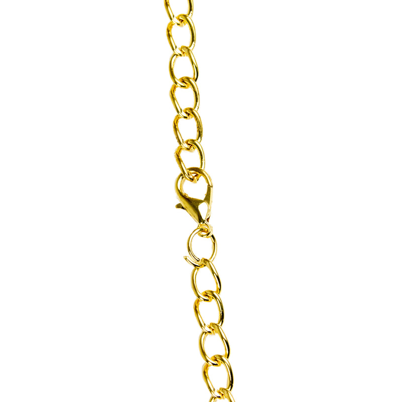 Goldene Strass Halskette "Orient" | Mehrfarbig