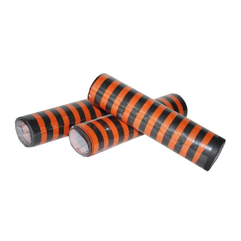 Luftschlangen "Schwarz/Orange" | 14 cm/3 Rollen