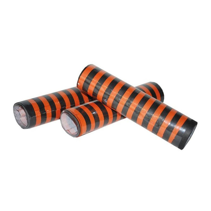 Luftschlangen "Schwarz/Orange" | 14 cm/3 Rollen