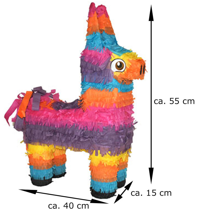 Pinata "Bunter Esel" | 40x14x57cm