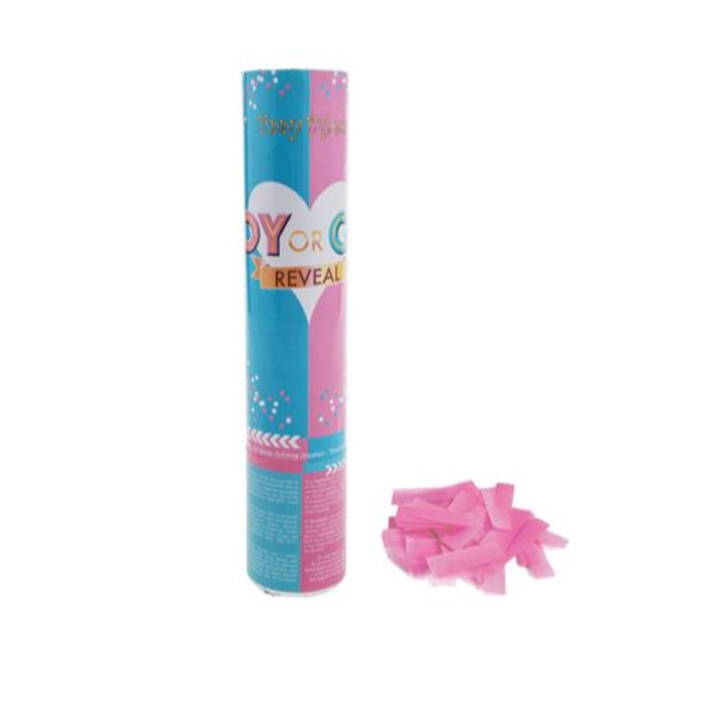 Konfettishooter 20 cm | Baby Rosa