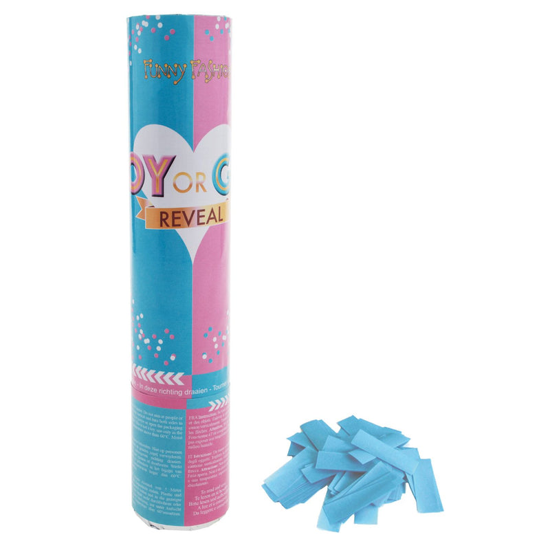 Konfettishooter 20 cm | Baby Blau