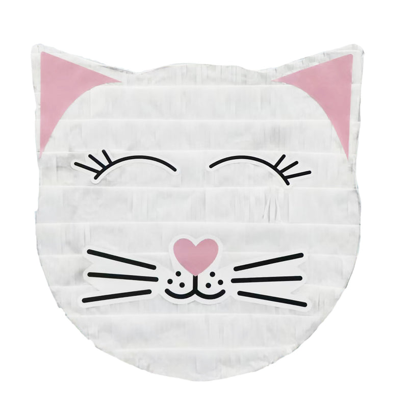 Pinata Kätzchen | Weiß Rosa 33 x 34,5 cm