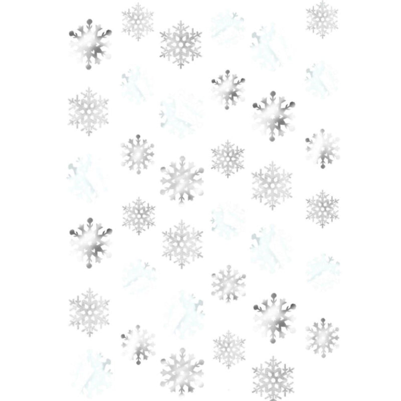 Stringdeko Schneeflocken met. 210cm/6Stk.