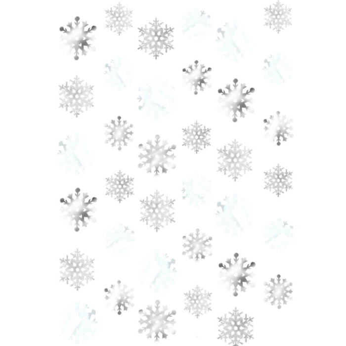 Stringdeko Schneeflocken met. 210cm/6Stk.