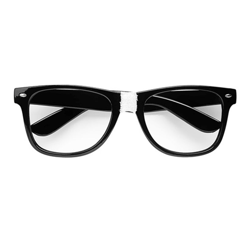 "Nerd" Kostüm-Set 3-tlg. | Mehrfarbig - Brille, Hosenträger, Fliege