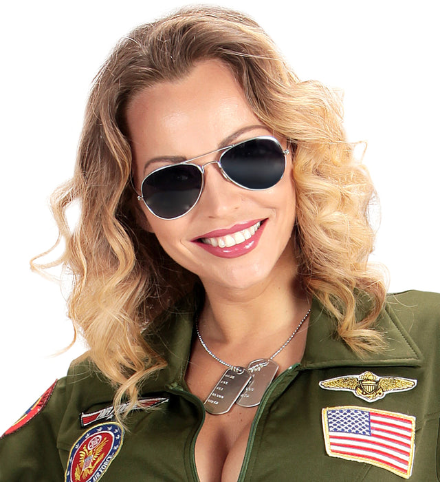 Pilotenbrille mit getönten Gläsern | Silber