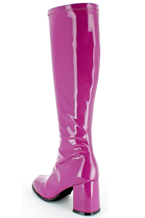 Gogo Damen Lackstiefel normale Schaftweite - Beere