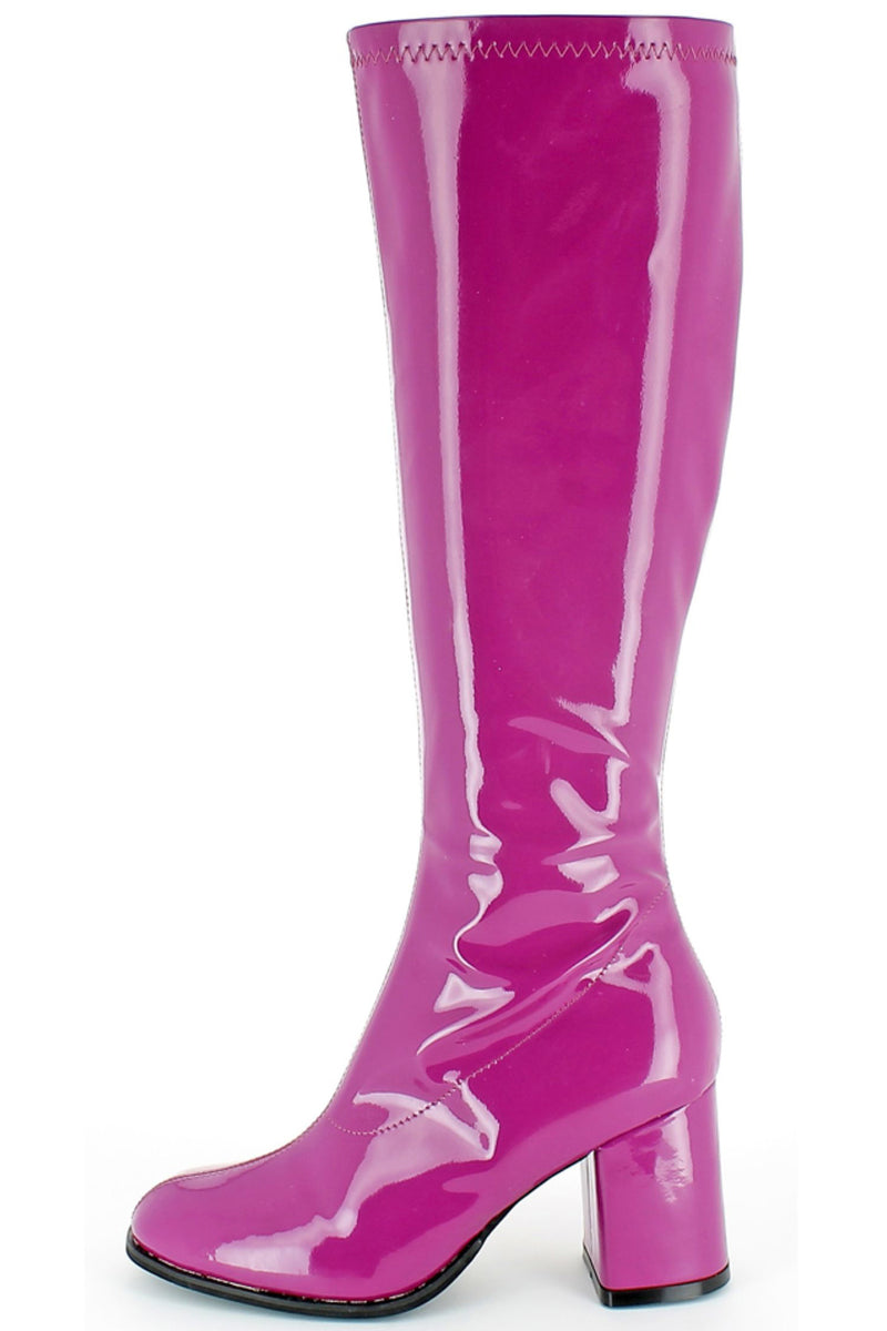 Gogo Damen Lackstiefel normale Schaftweite - Beere