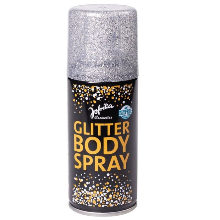 Jofrika Glitter Body Spray 100 ml Mikroplastikfrei | Silber