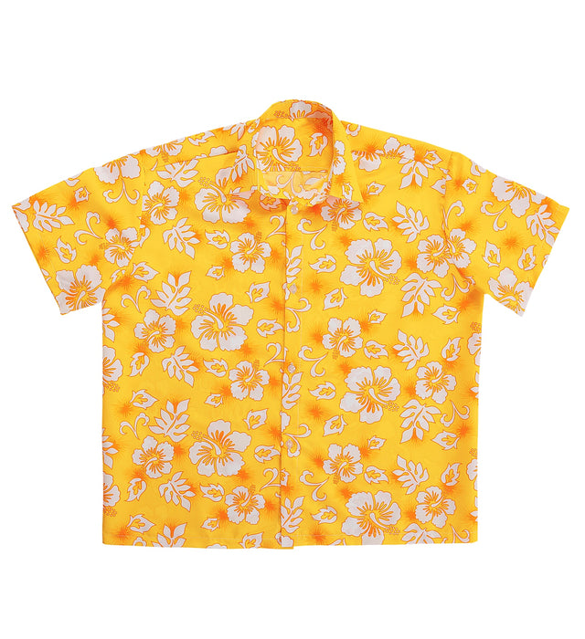 Hawaii Hemd "Flowers" für Herren | Gelb