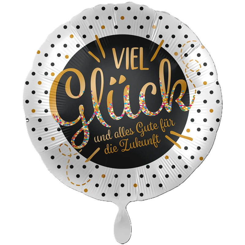 XXL Runder Folienballon Ø 71cm "Viel Glück und alles Gute für die Zukunft"