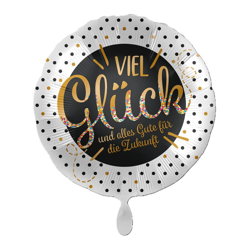 18"/Ø43cm Folienballon  "Viel Glück und alles Gute für die Zukunft"