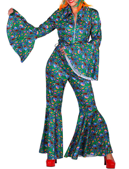70er Jahre Anzug "Psychedelic" für Damen | Disco Retro Party Kostüm