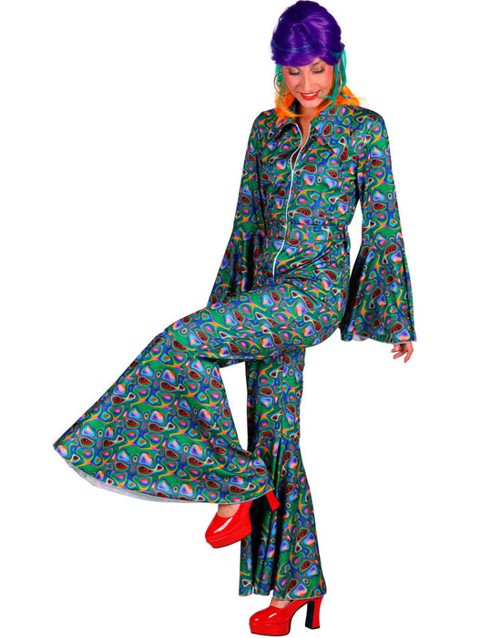 70er Jahre Anzug "Psychedelic" für Damen | Disco Retro Party Kostüm