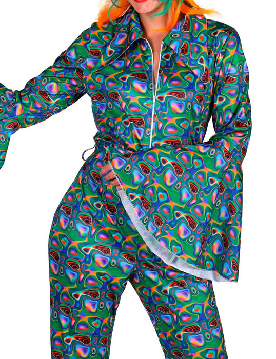 70er Jahre Anzug "Psychedelic" für Damen | Disco Retro Party Kostüm
