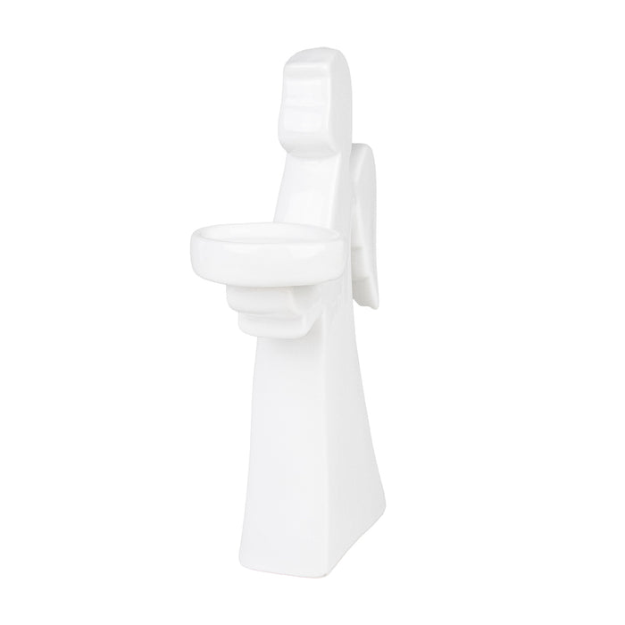 Riffelmacher Engel mit Teelichthalter 18 cm| Porzellan Weiß | Weihnachtsdeko Figur 71258
