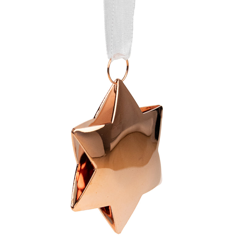 Riffelmacher Baumschmuck Deko Anhänger 6 cm | Stern oder Schneeflocke 71328 | Kupfer