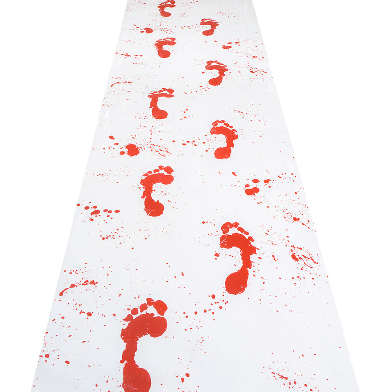 Teppich blutige Fußspuren Halloween Dekoration