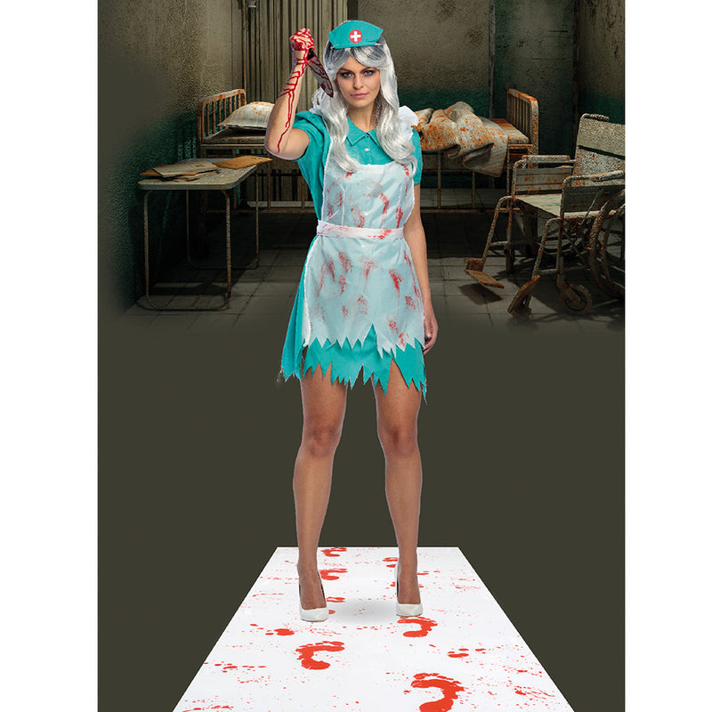 Teppich blutige Fußspuren Halloween Dekoration