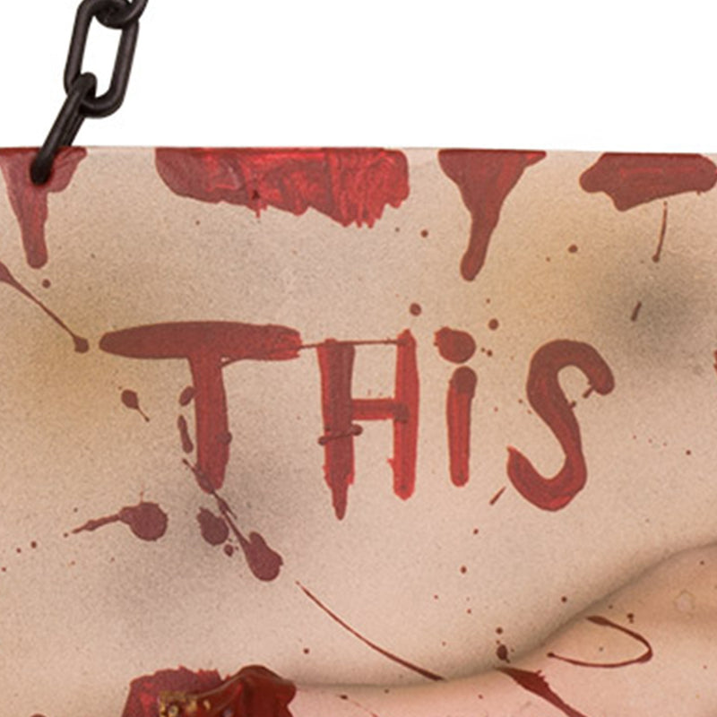 Halloween Wegweiser "This way" - Abgehackte Hand | 19x31 cm Dekoration