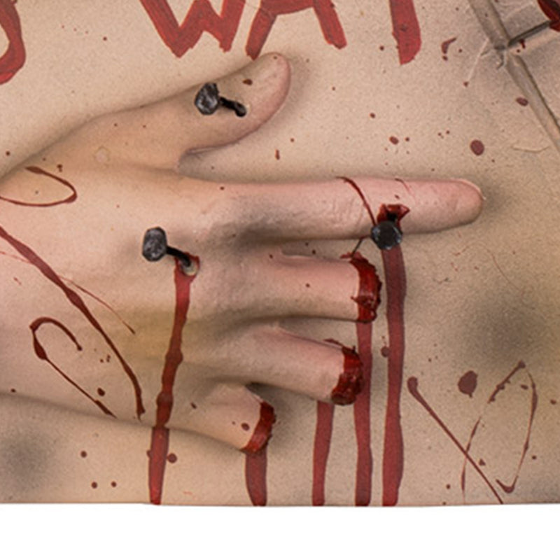 Halloween Wegweiser "This way" - Abgehackte Hand | 19x31 cm Dekoration