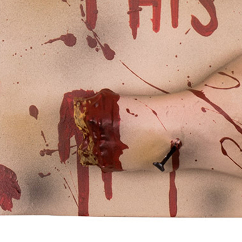 Halloween Wegweiser "This way" - Abgehackte Hand | 19x31 cm Dekoration