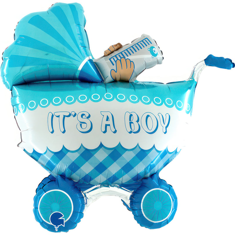 42"/107cm 3D Folienballon Its A Boy Buggy