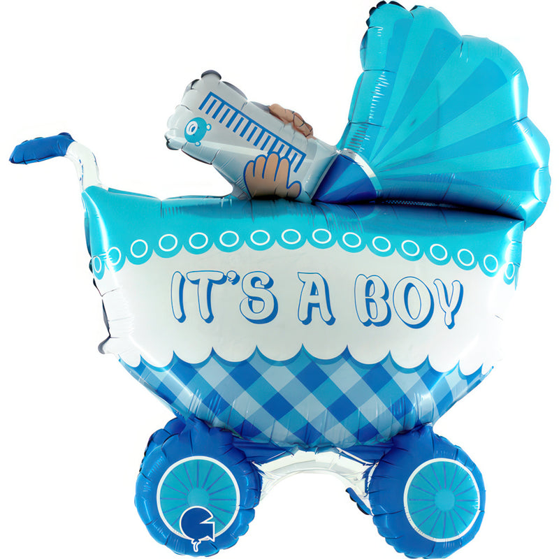 42"/107cm 3D Folienballon Its A Boy Buggy