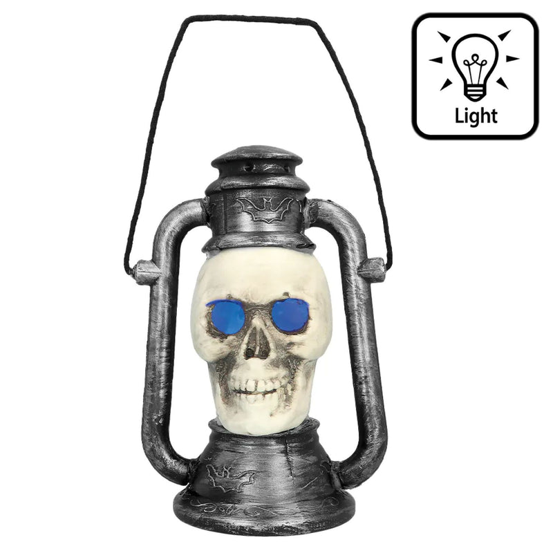 Halloween Deko LED Skull Laterne | 26x18 cm