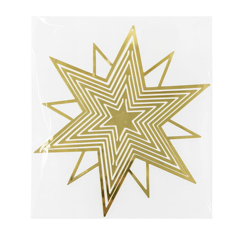 Riffelmacher Dekogirlande Sterne 12 x 55 cm 73926 | Metall Gold