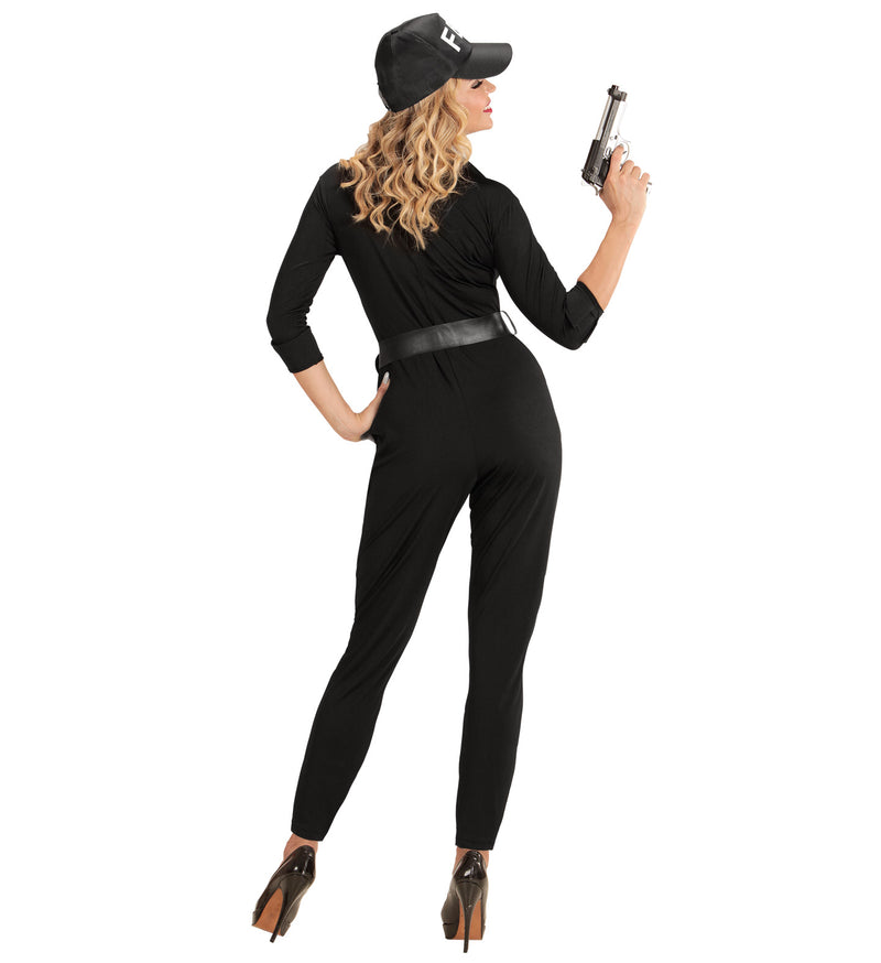 Kostüm FBI Agentin für Damen | Anzug und Basecap