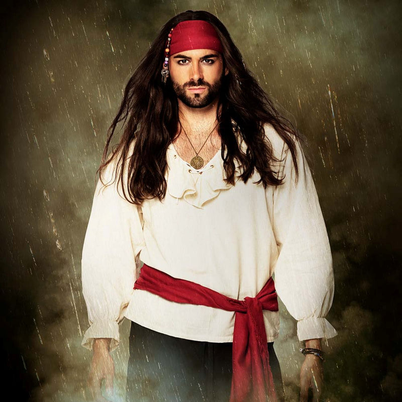 Haarzubehör "Pirat" - Haarklammer mit Perlen und Amulett