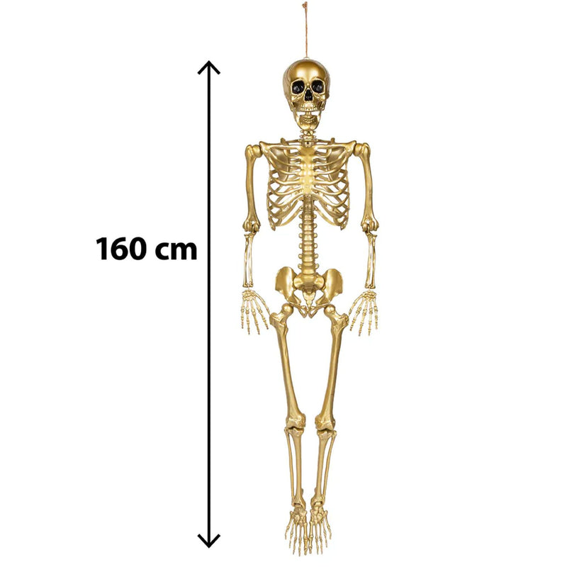 Halloween Deko Skelett Gold | 160 cm