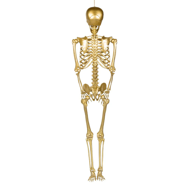 Halloween Deko Skelett Gold | 160 cm