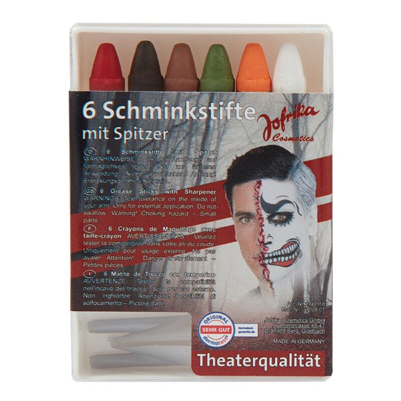 6 Schminkstifte "Halloween" | mit Spitzer