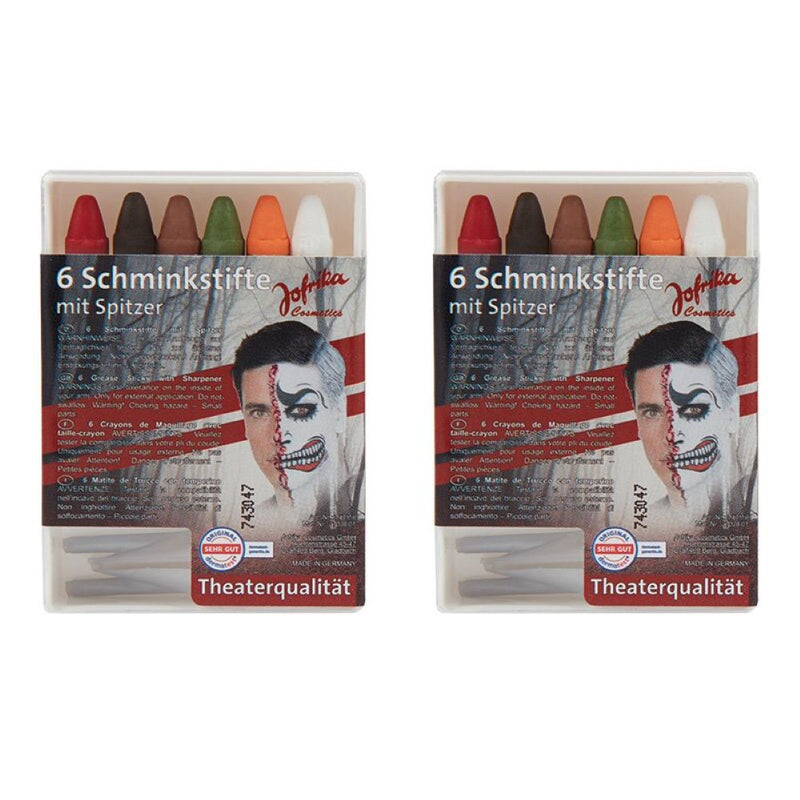6 Schminkstifte "Halloween" | mit Spitzer