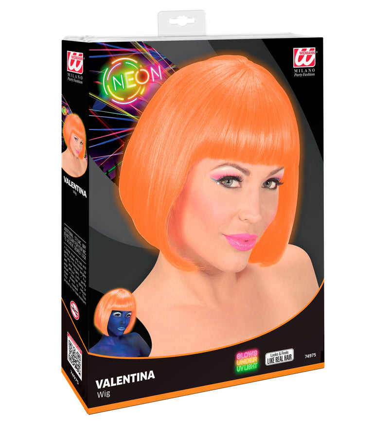 Damen Bob Perücke "Valentina" 74975 | Neon Orange