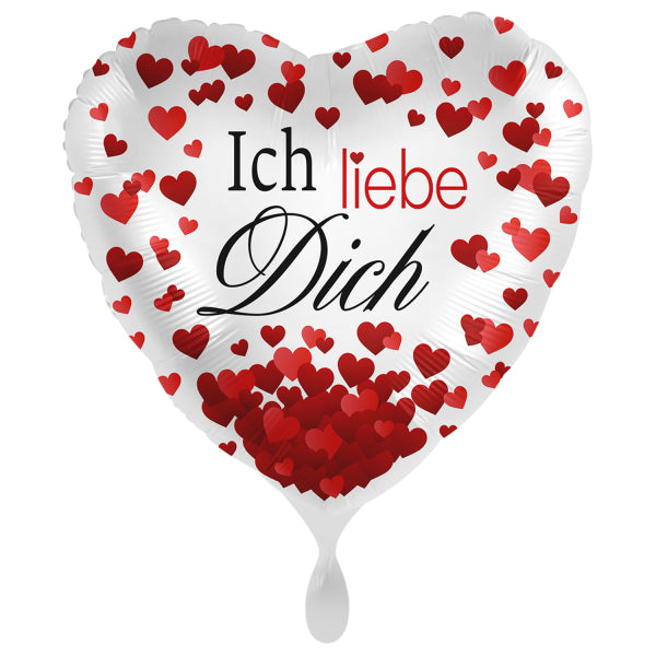 18"/Ø43cm Herz Folienballon  "Ich liebe Dich"