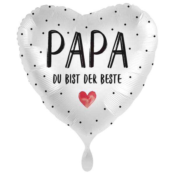 18"/Ø43cm Herz Folienballon  "Papa du bist der Beste"