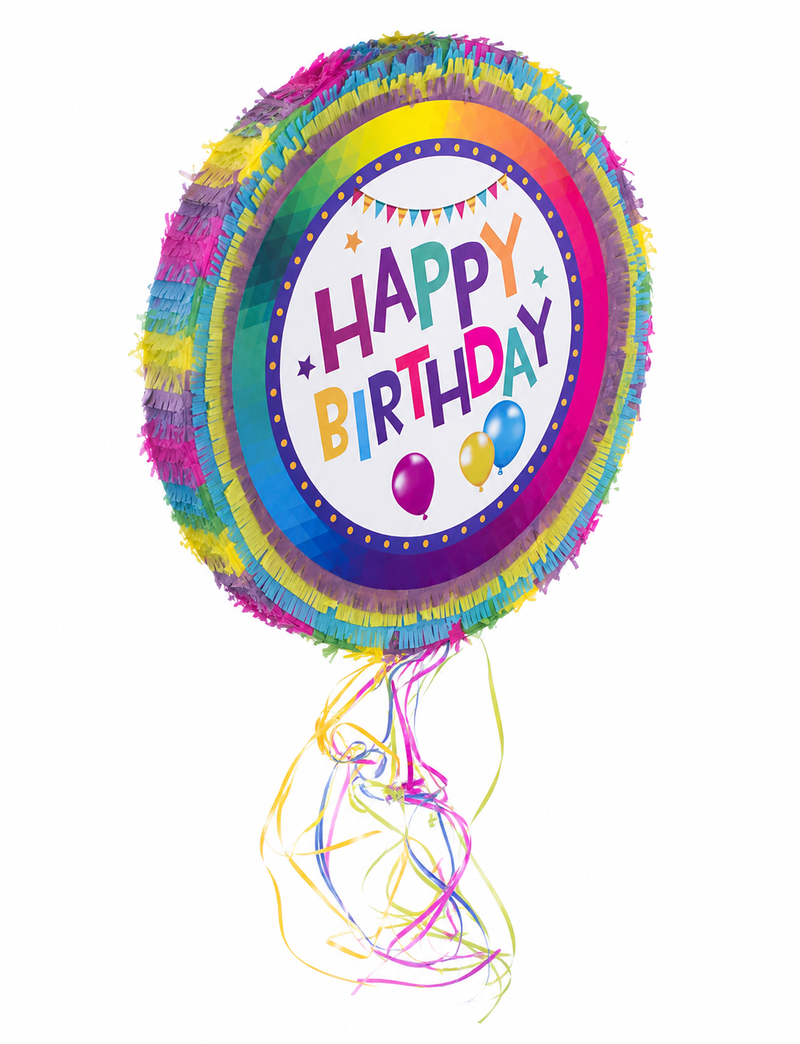 Pinata "Happy Birthday" | Bunt - 50 cm