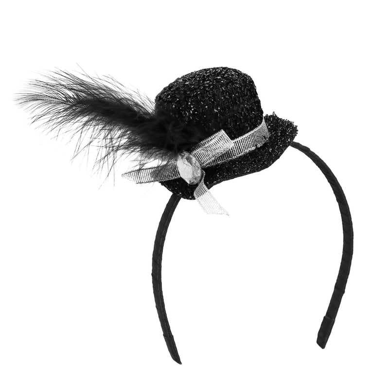 Diadem "Glitter" Mini-Hut Haarreif | Glitzer