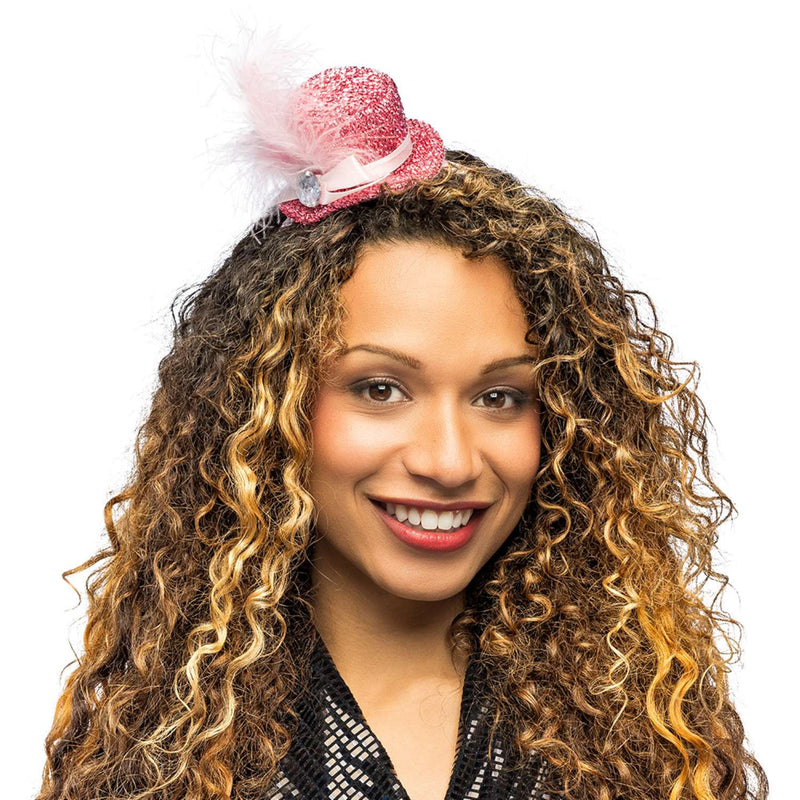 Diadem "Glitter" Mini-Hut Haarreif | Glitzer