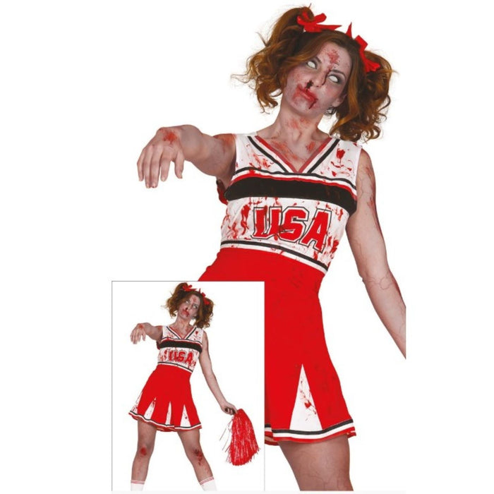 Kostüm "Zombie Cheerleader" für Jugendliche | Kleid
