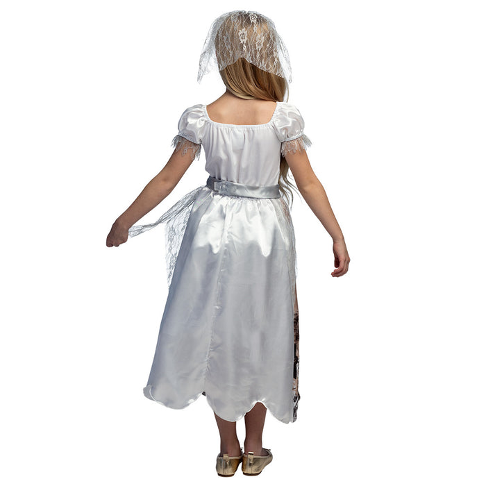 Zombie Braut Halloween Kostüm für Mädchen | Kleid und Schleier