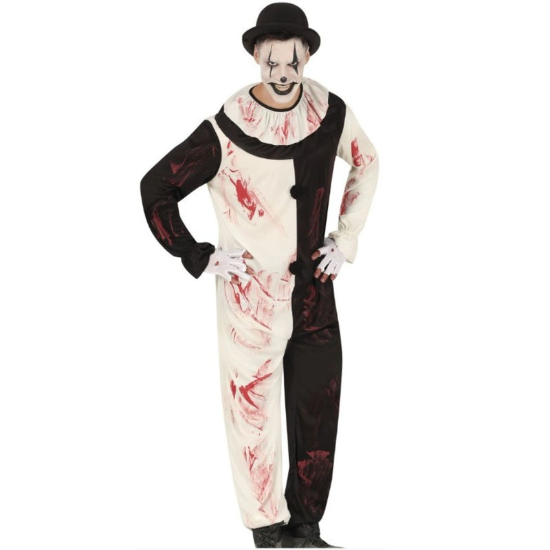 Kostüm "Terror Clown" für Jugendliche | Einteiler mit Kragen